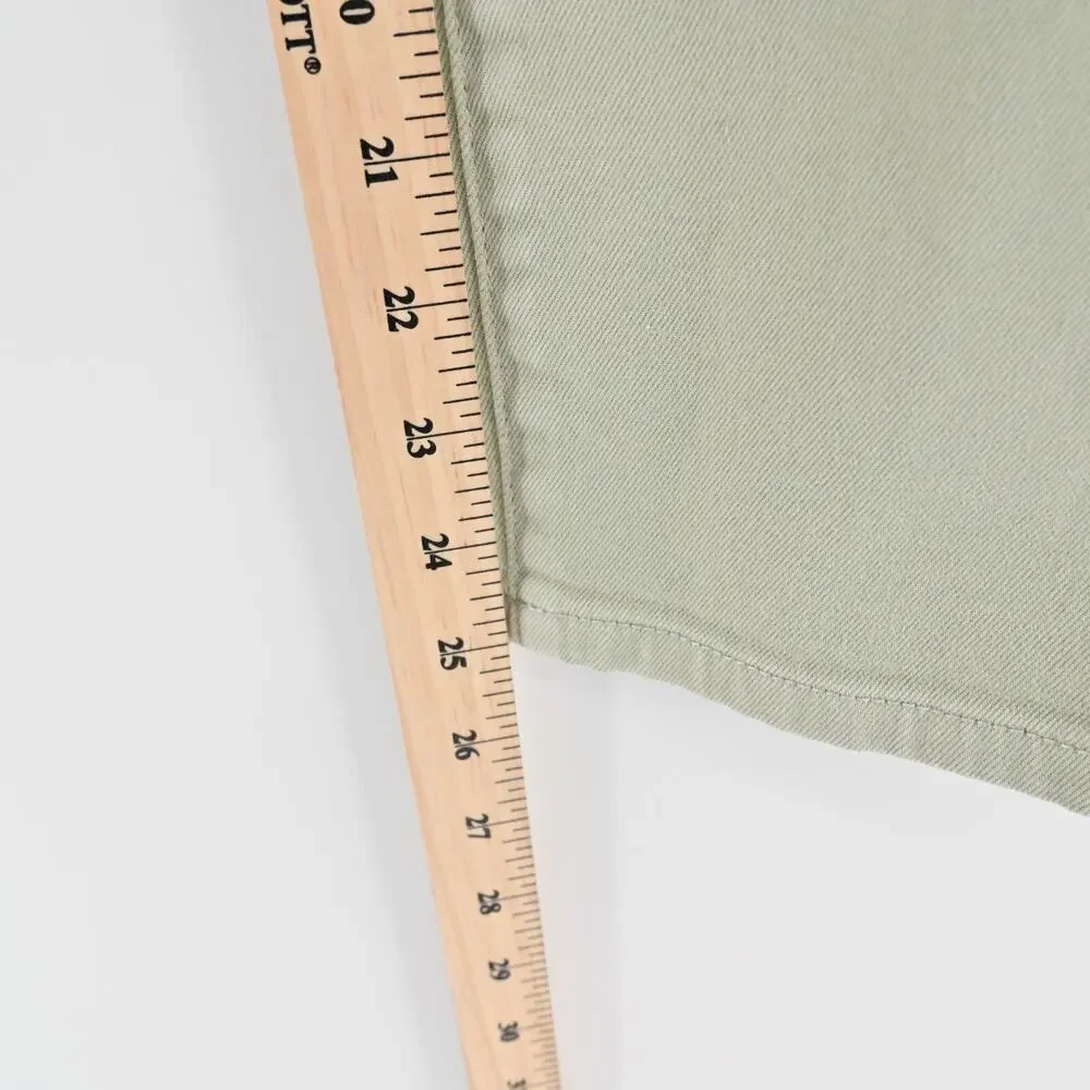 Tory‎ Burch Jeans Womens Size 28 Alexa Cropped Skinny Leg Green Mid Rise Denim